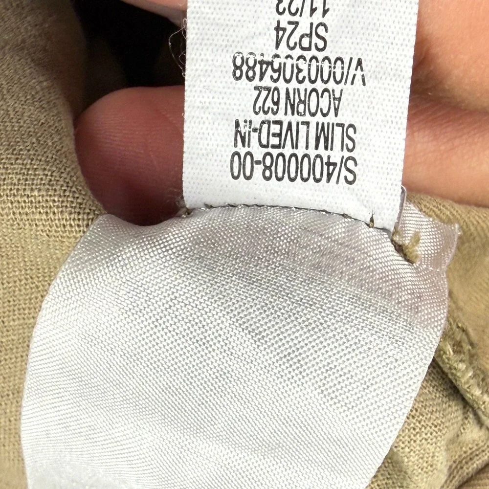 Banana Republic Mens Lived In‎ Chino Slim Fit Pants Khaki Tan 32 30 Flaw